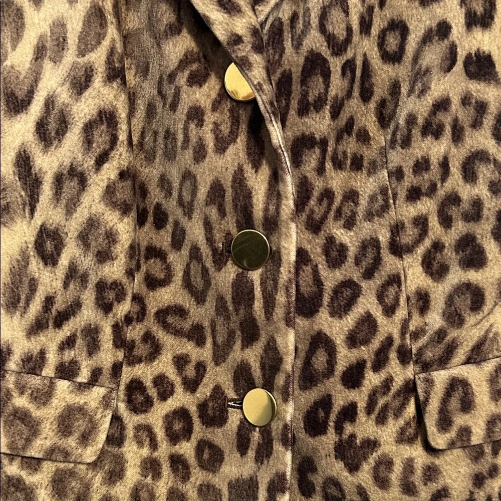 Talbots Animal Print Blazer Size 2 - Picture 3 of 5
